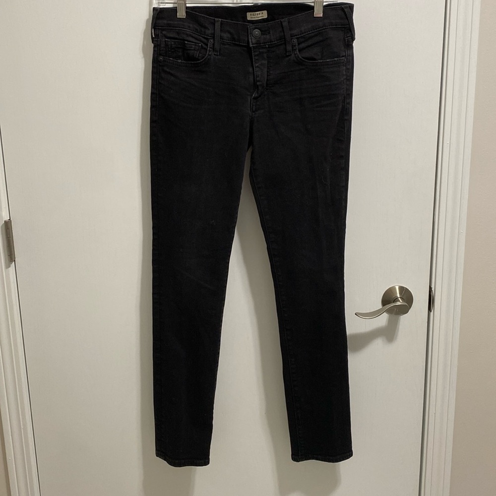 True Religion Womens Black Jeans Pants Victoria Skinny Cigarette